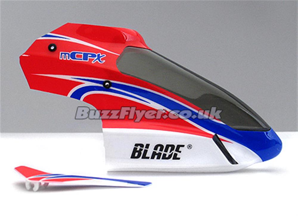 Blade mCPX Red Canopy With Vertical Fin