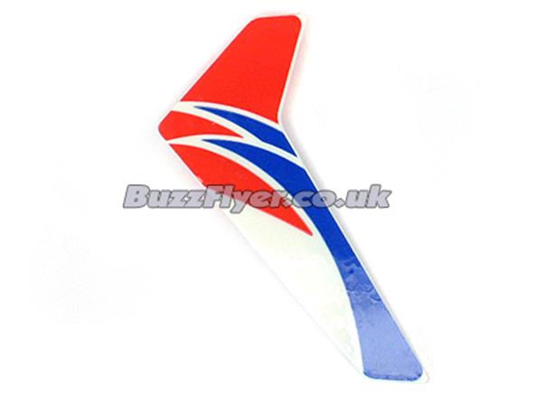 Red Vertical Fin With Decal