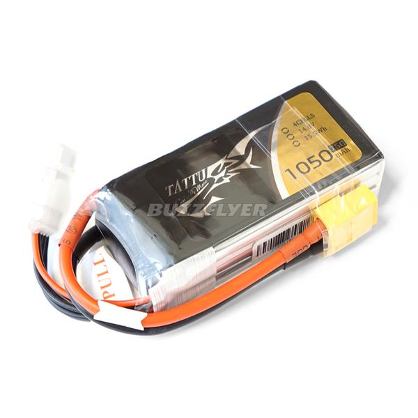 Tattu 1050mAh 14.8V 75C 4S1P Lipo Battery Pack