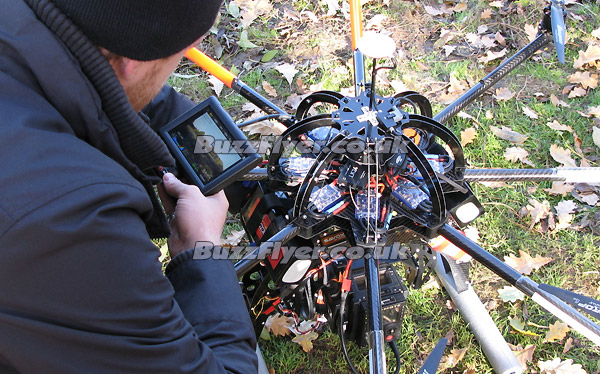 Checking the fpv on the Droidworx SkyJib setup